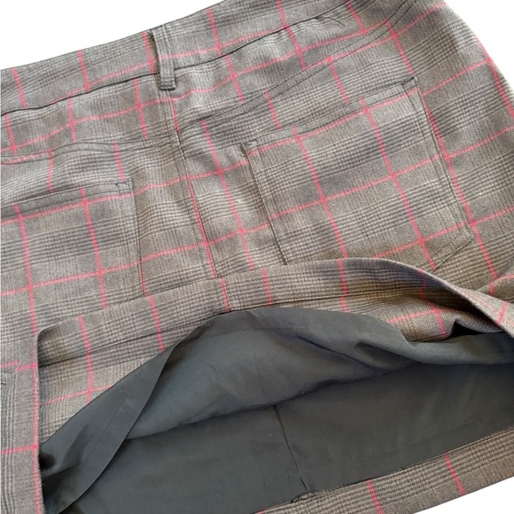 NWOTS Joe Fresh Brown and Red Plaid mini Skirt, Casual or dress it up, sz 8 - Picture 5 of 7